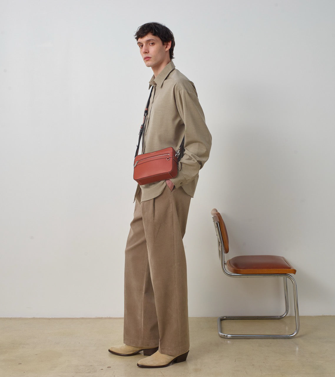 Petite sacoche Emile en cuir grainé