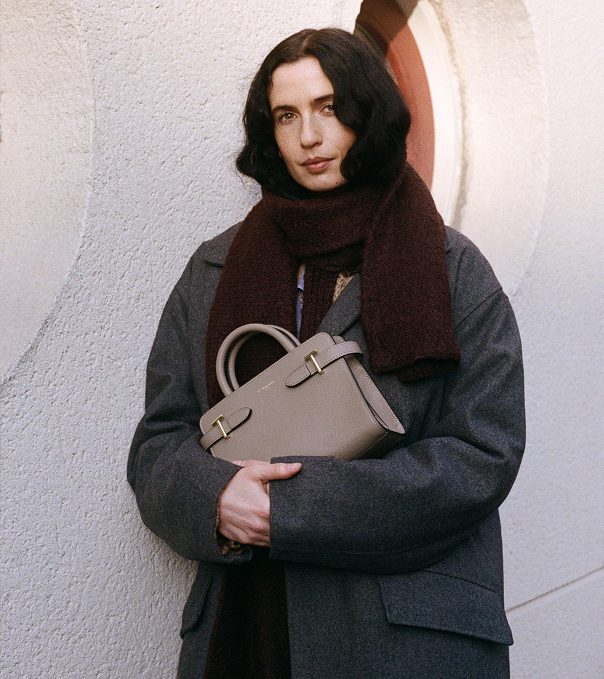 Petit sac à main Emilie en cuir grainé