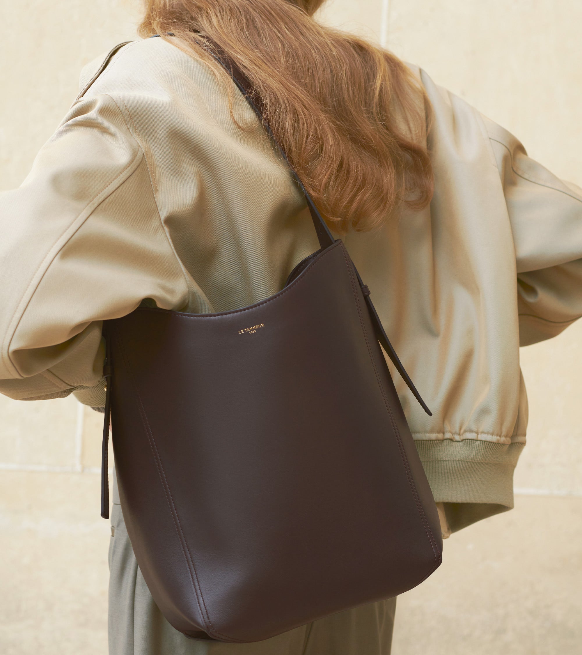 Céleste medium hobo bag in smooth leather