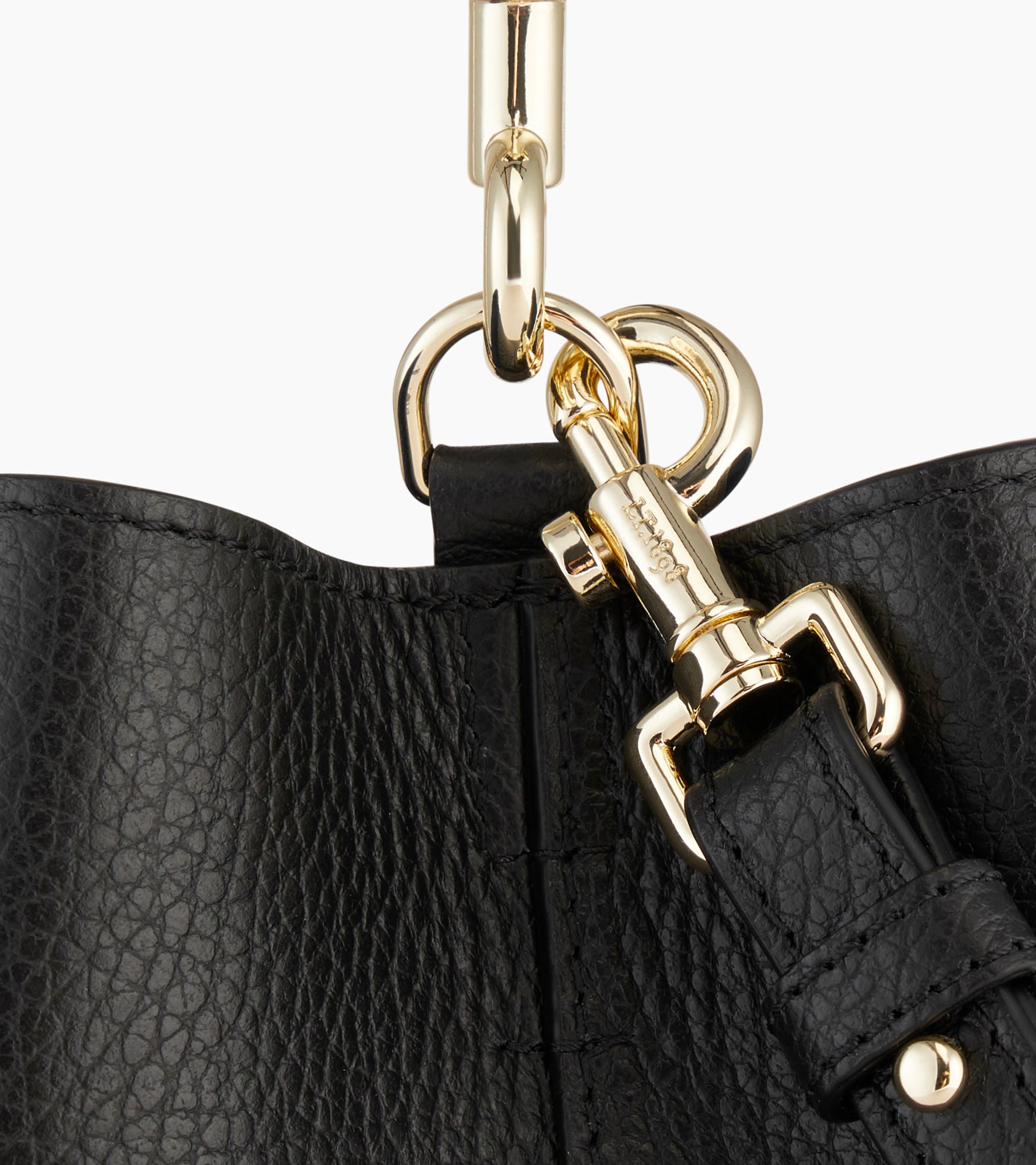 Louise bucket bag in pebbled leather