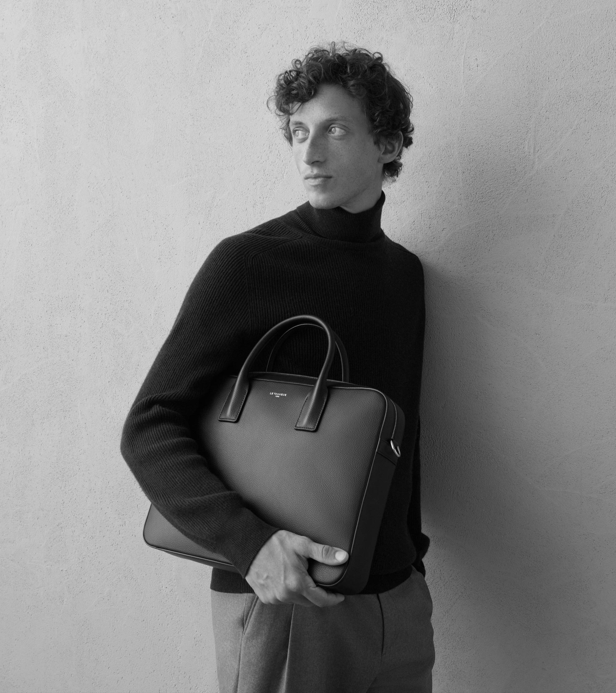 Porte documents 14" Emile en cuir grainé