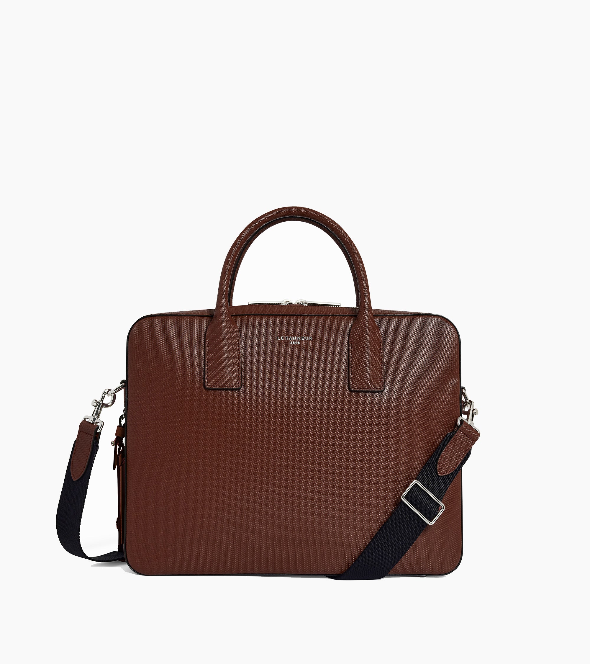 Emile slim 14" briefcase in signature t leather