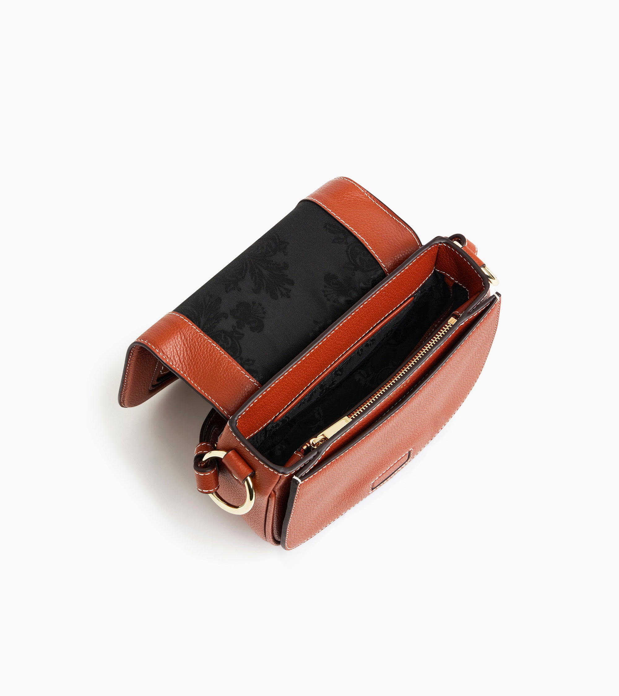 Bolso bandolera pequeño Ella de cuero granulado