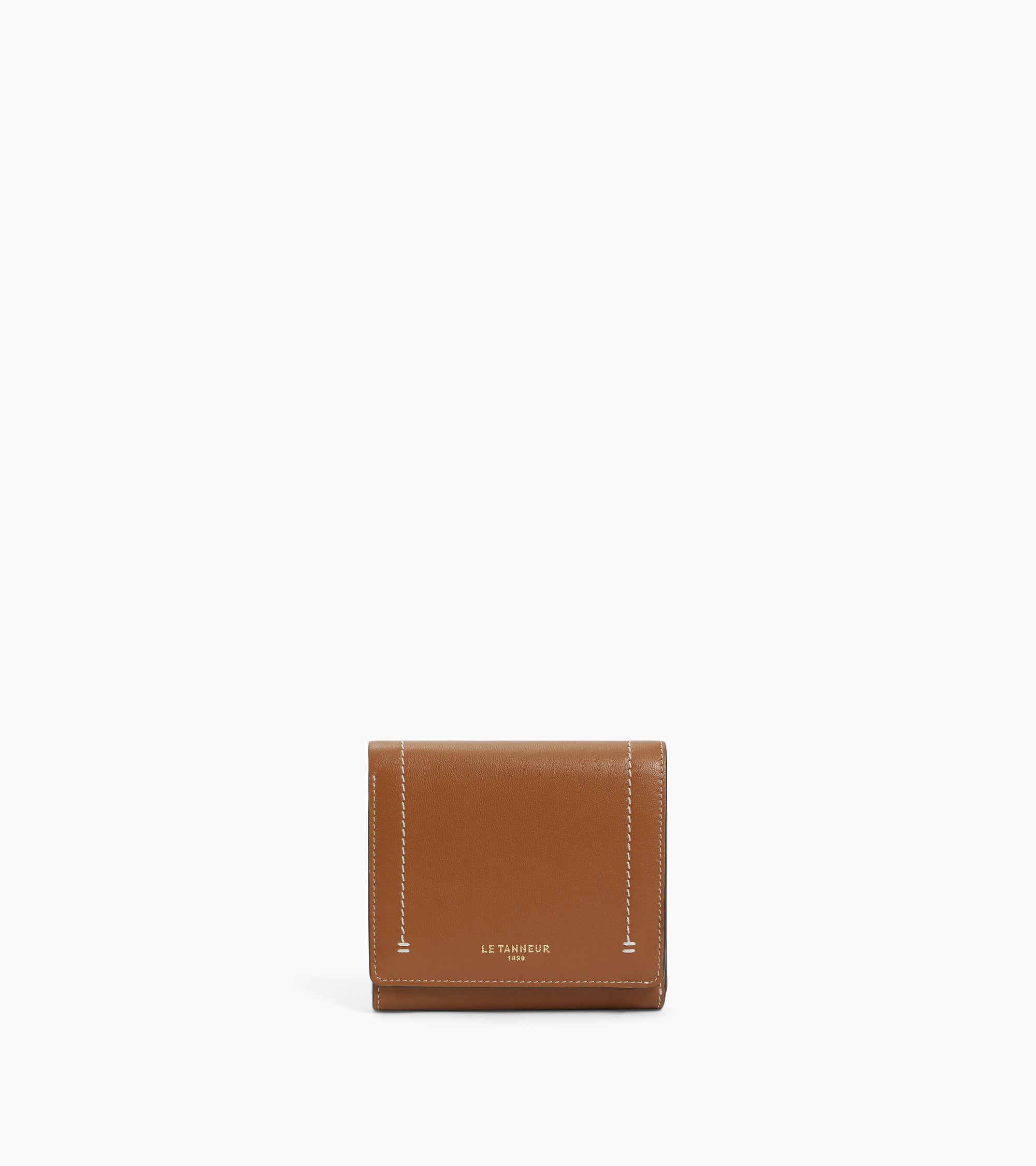 Cartera pequeña con solapa Louison de piel lisa