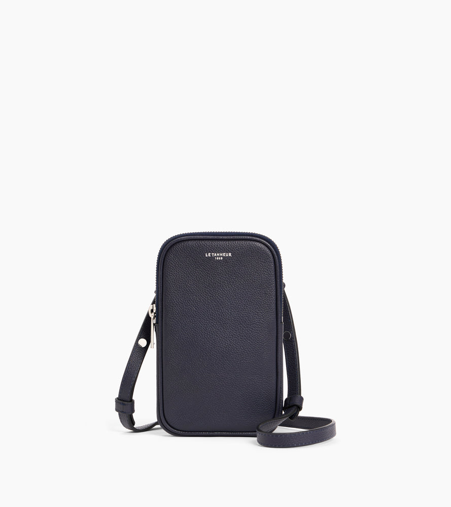 Handytasche aus genarbtem Leder