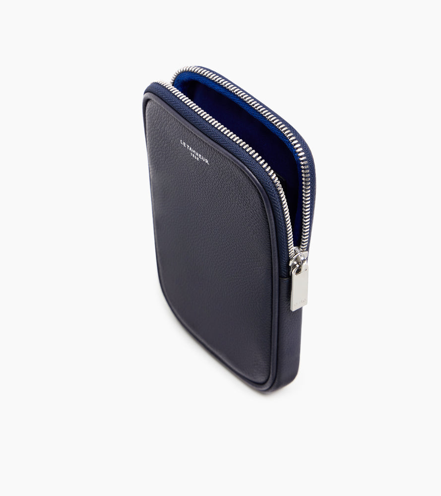 Handytasche aus genarbtem Leder