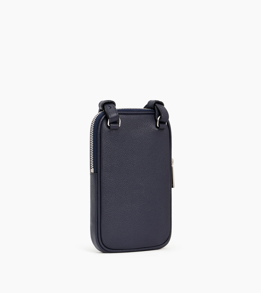 Handytasche aus genarbtem Leder