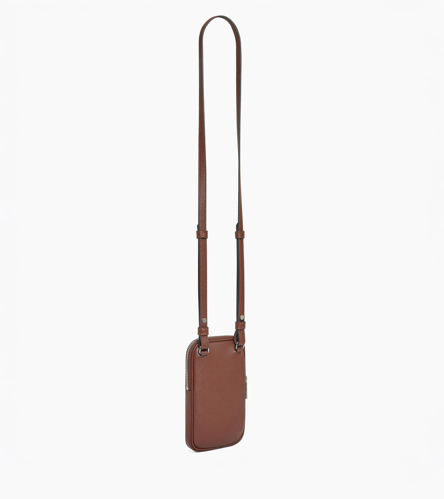 Bolso para móvil de cuero granulado