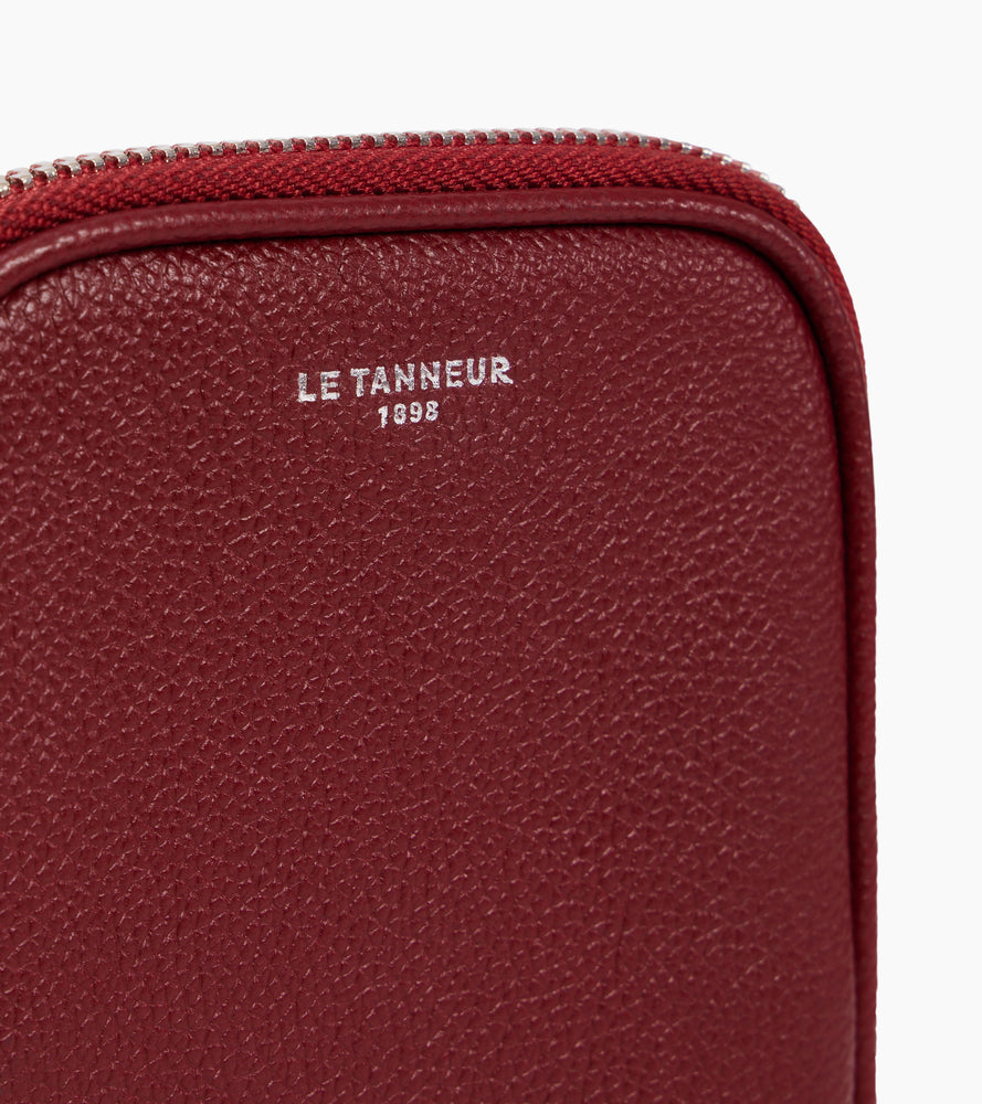 Handytasche aus genarbtem Leder