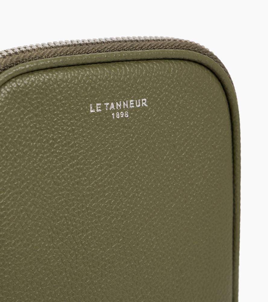 Handytasche aus genarbtem Leder