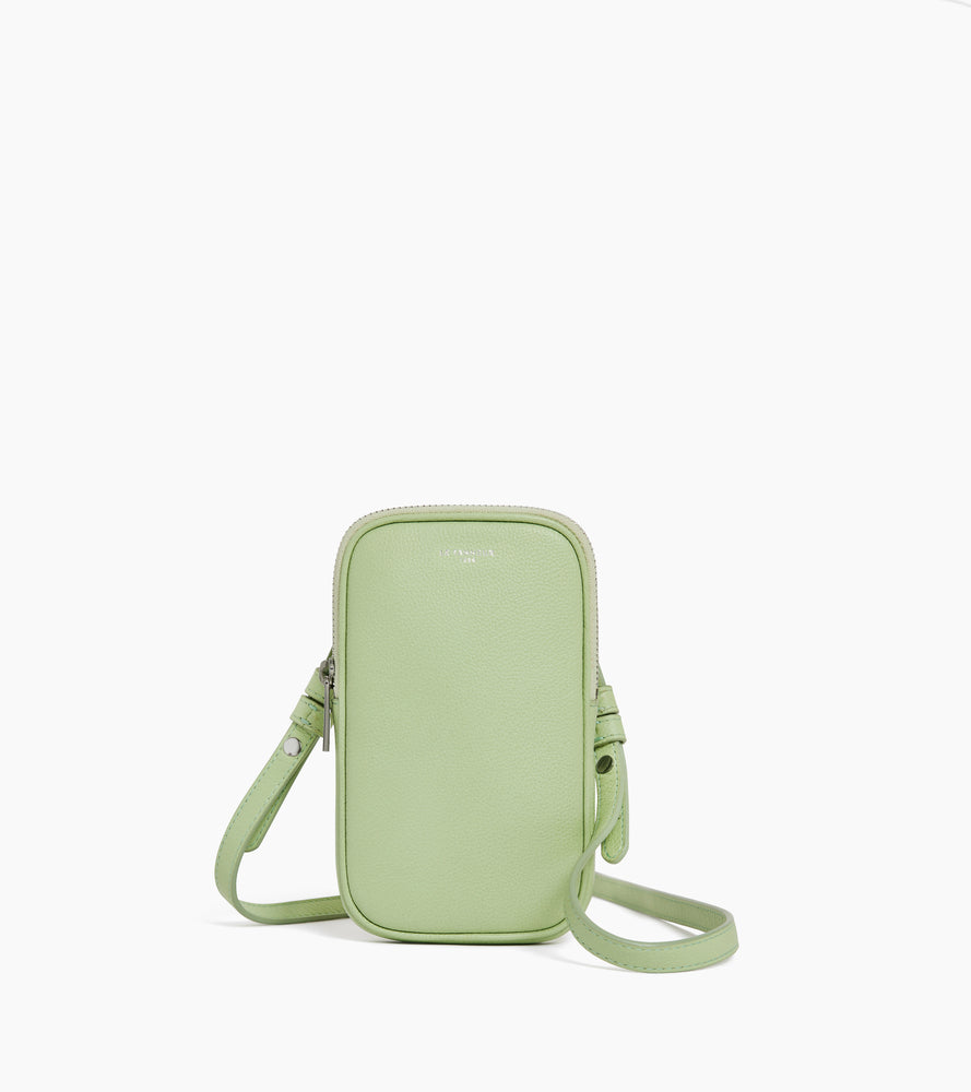 Bolso para móvil de cuero granulado