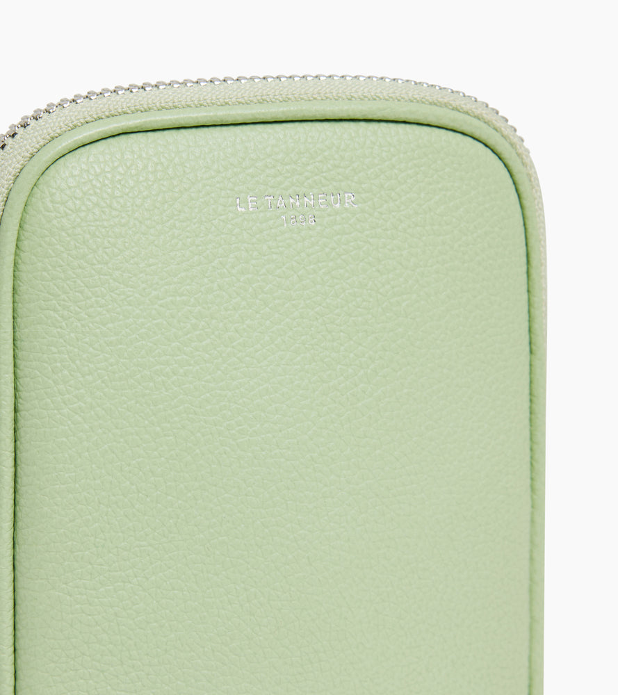 Bolso para móvil de cuero granulado