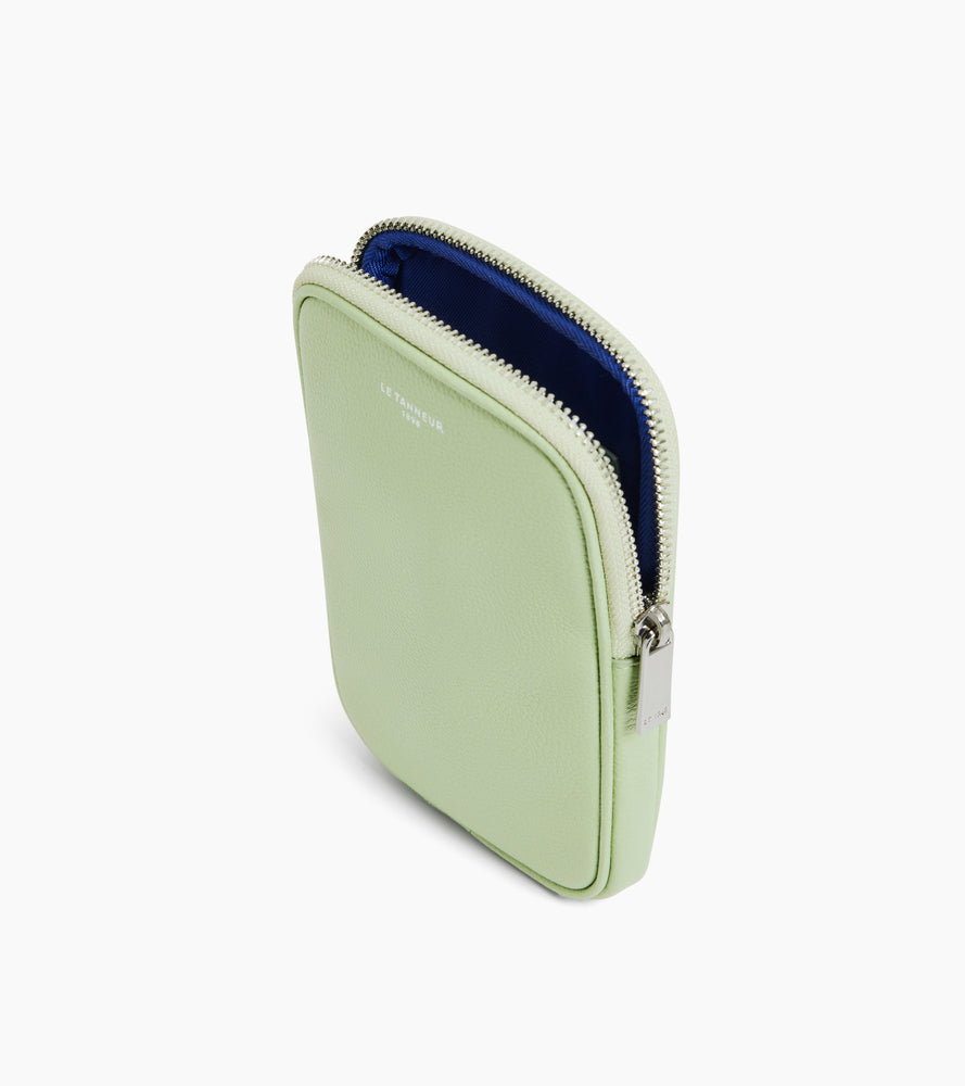 Bolso para móvil de cuero granulado