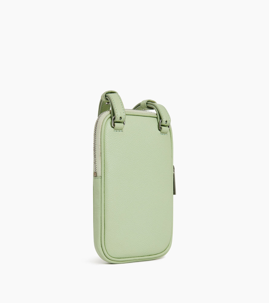 Bolso para móvil de cuero granulado