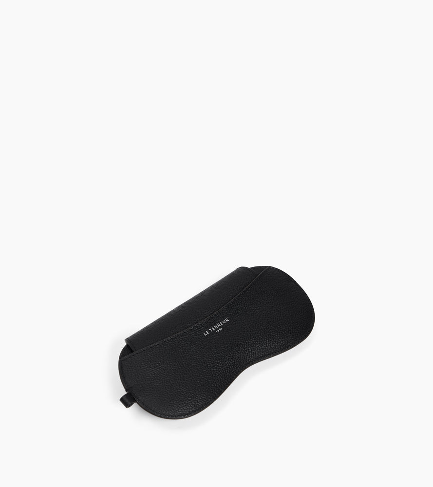 Estuche para gafas con abalorios de cuero granulado