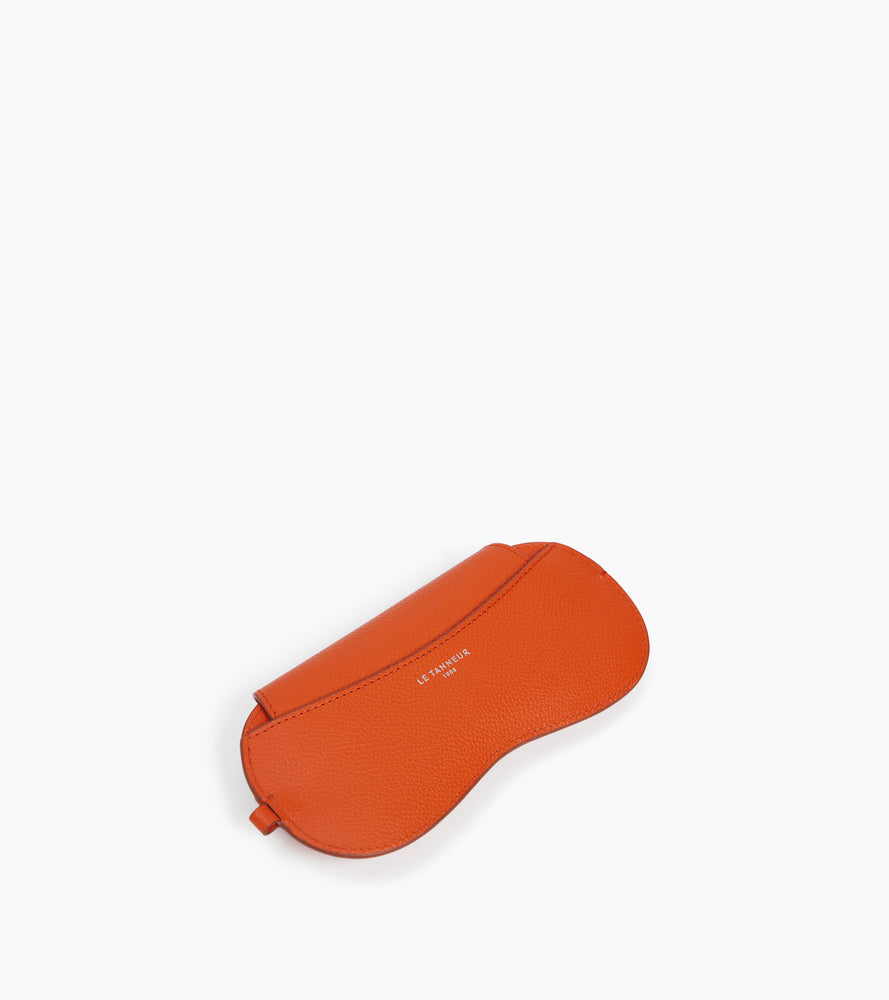 Estuche para gafas con abalorios de cuero granulado