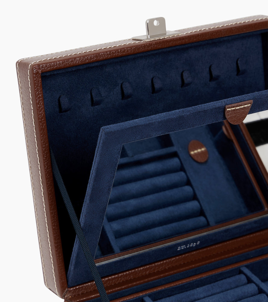 Boîte à bijoux moyen modèle en cuir