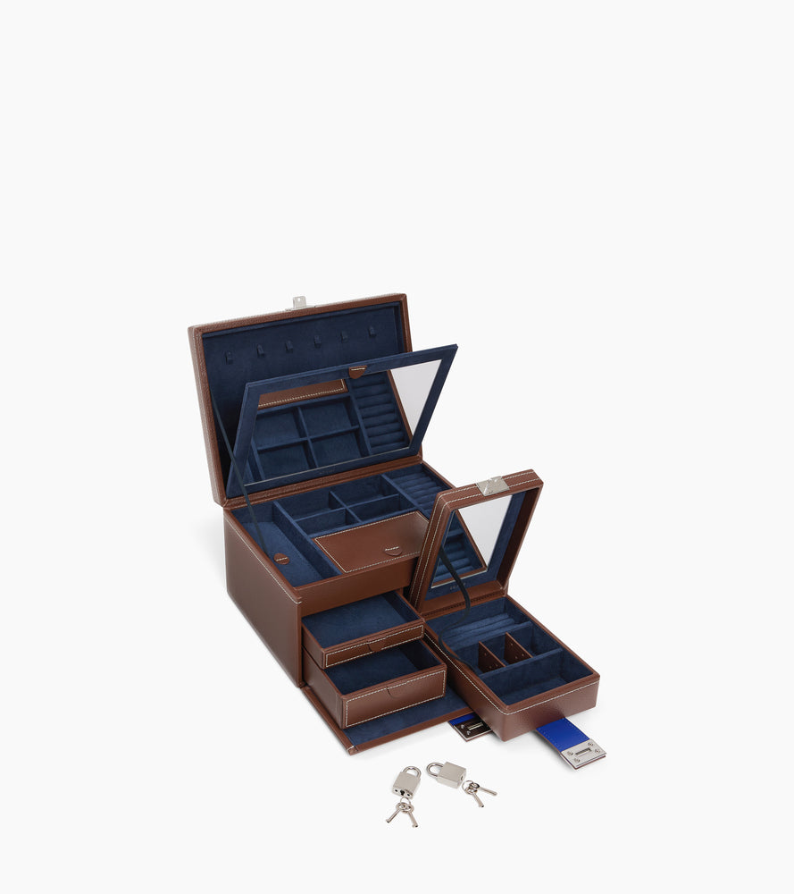 large jewelry box in leather