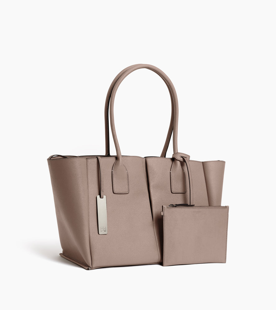 Großer Shopper Elena aus genarbtem Leder