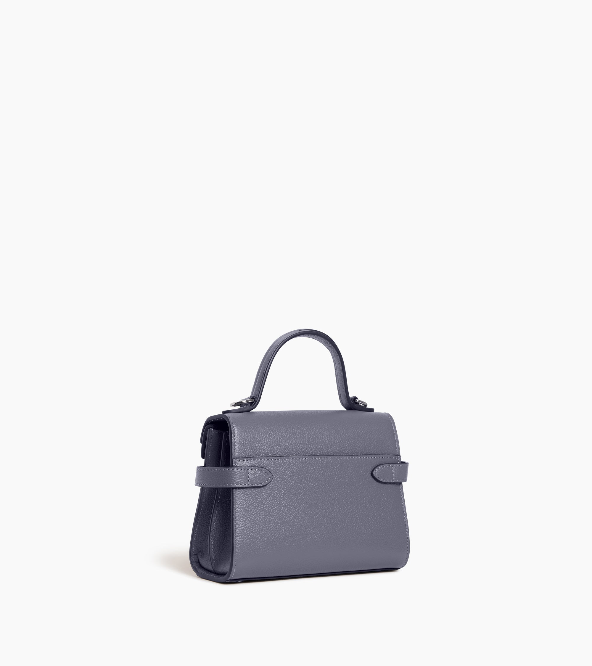 Kleine Handtasche Emilie aus genarbtem Leder mit Doppelklappe
