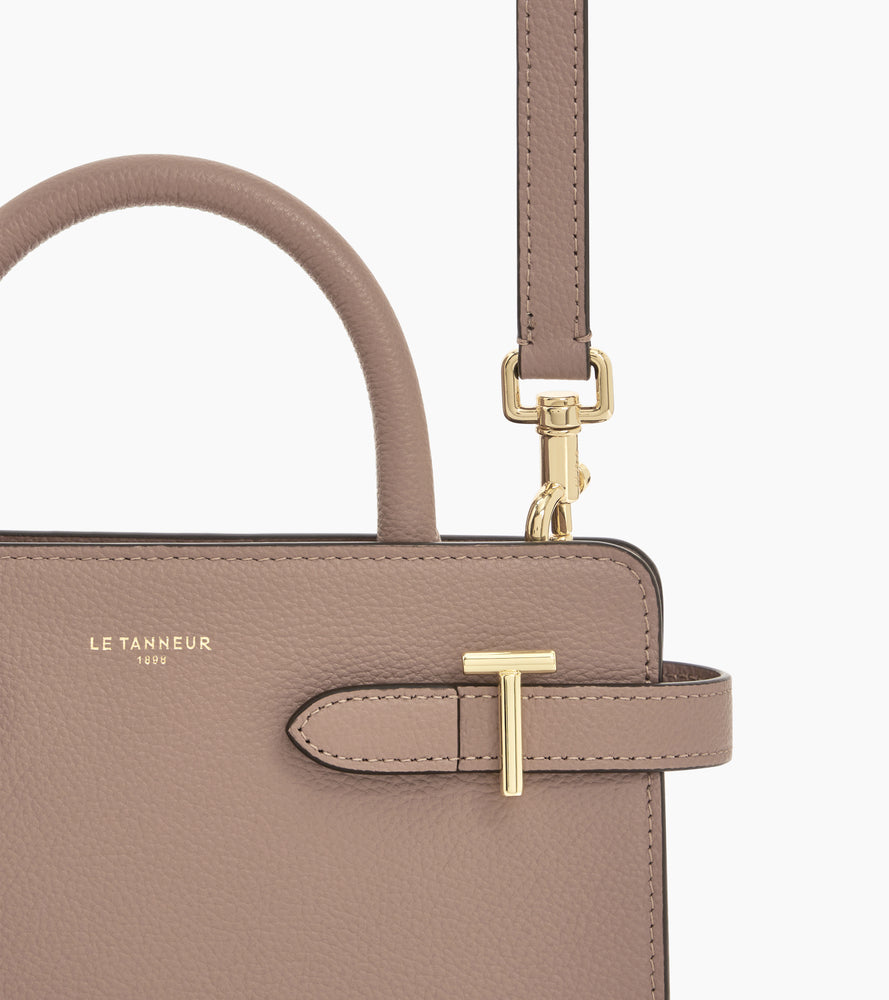 Kleine Handtasche Emilie aus genarbtem Leder mit Trageriemen