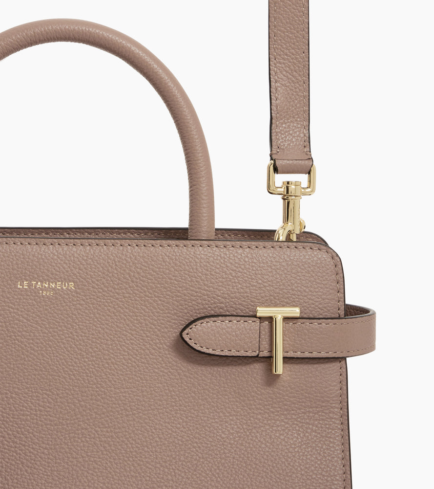 Mittelgroße Handtasche Emilie aus genarbtem Leder