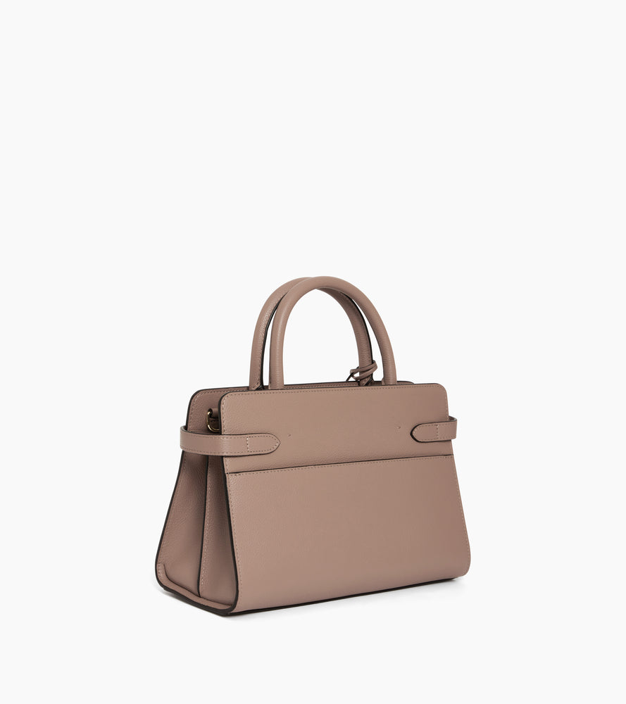 Mittelgroße Handtasche Emilie aus genarbtem Leder