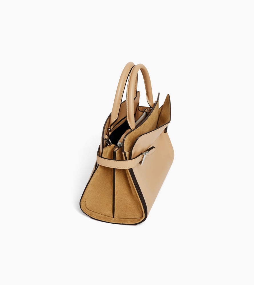 Bolso mediano modelo Emie de piel granulada y nobuk