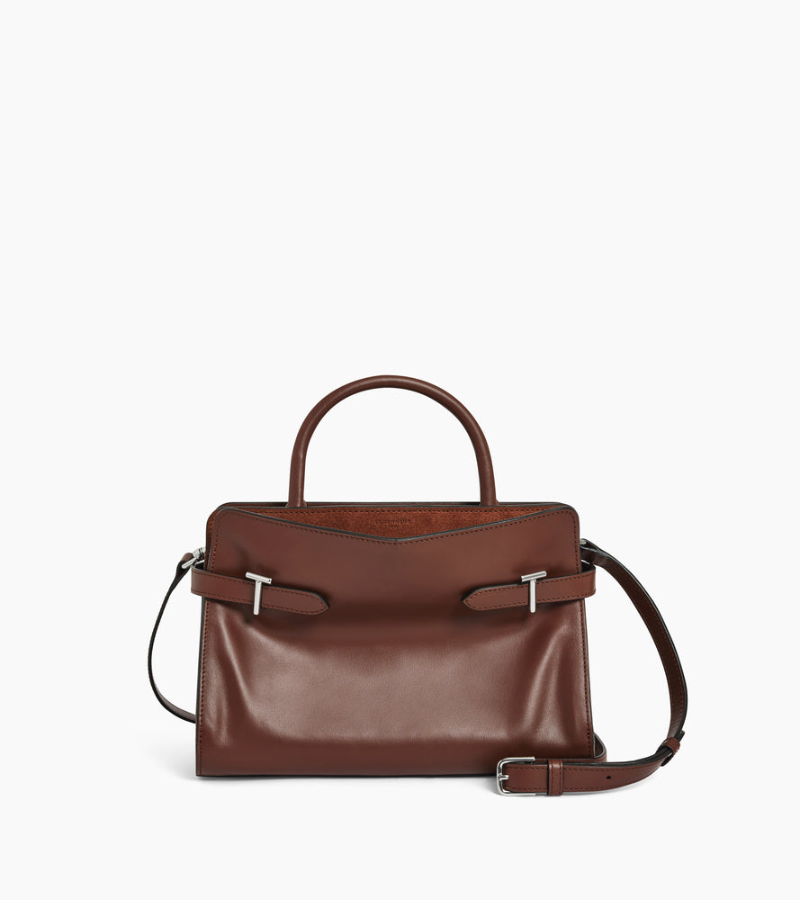 Bolso mediano modelo Emie de piel granulada y nobuk