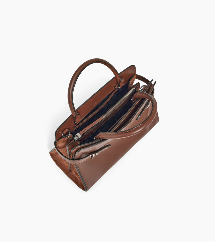 Bolso mediano modelo Emie de piel granulada y nobuk