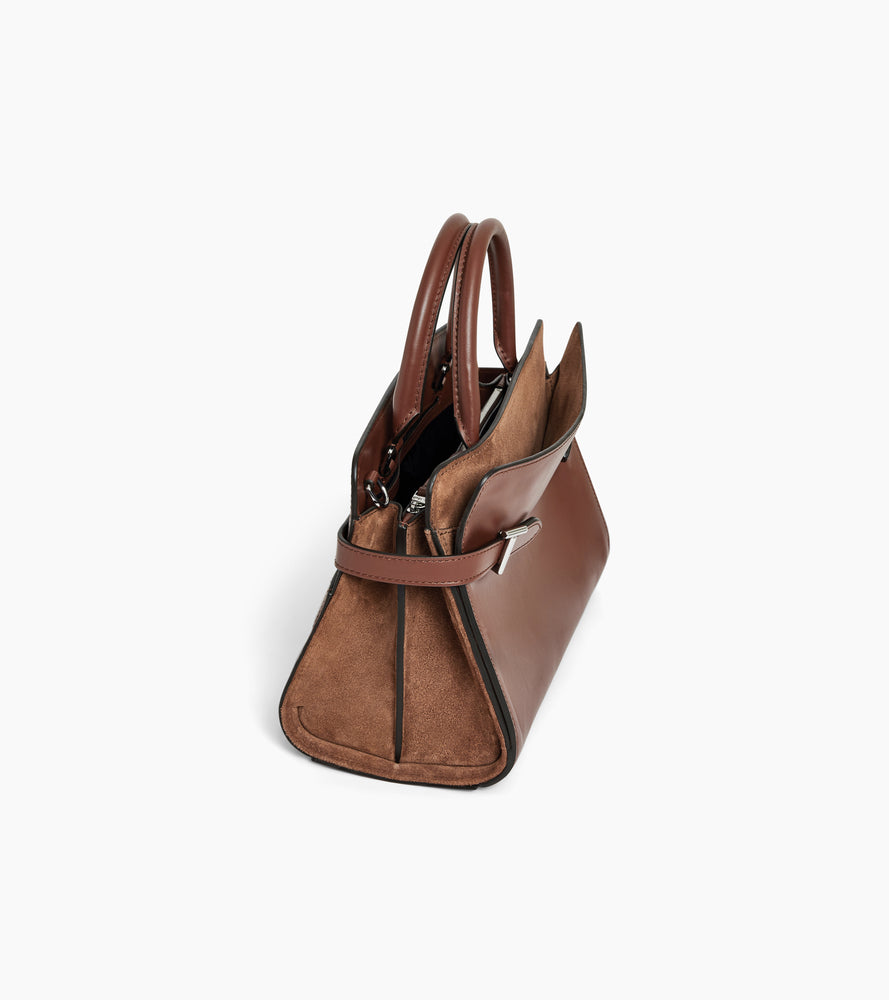 Bolso mediano modelo Emie de piel granulada y nobuk