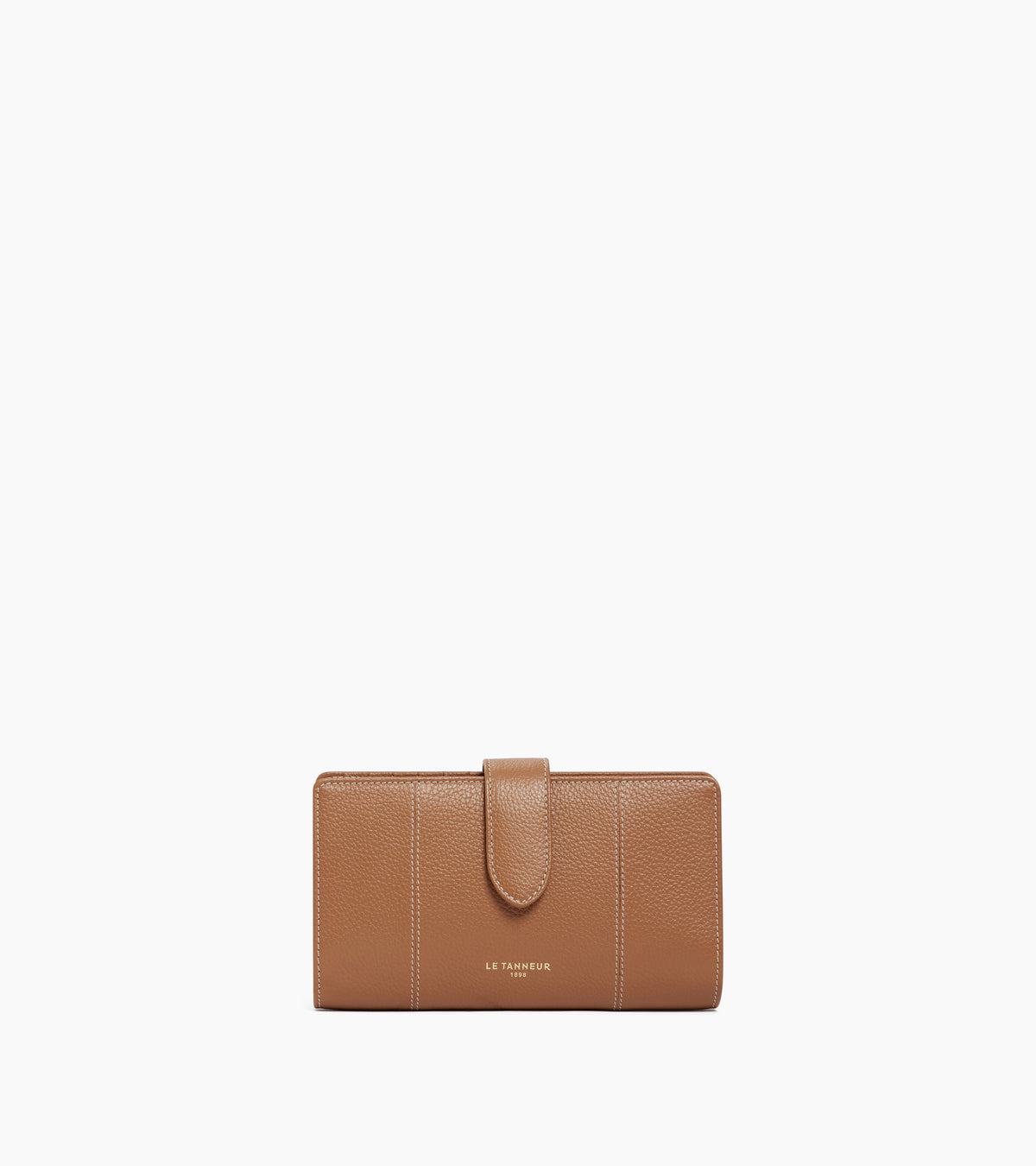Cartera grande Marguerite de piel granulada