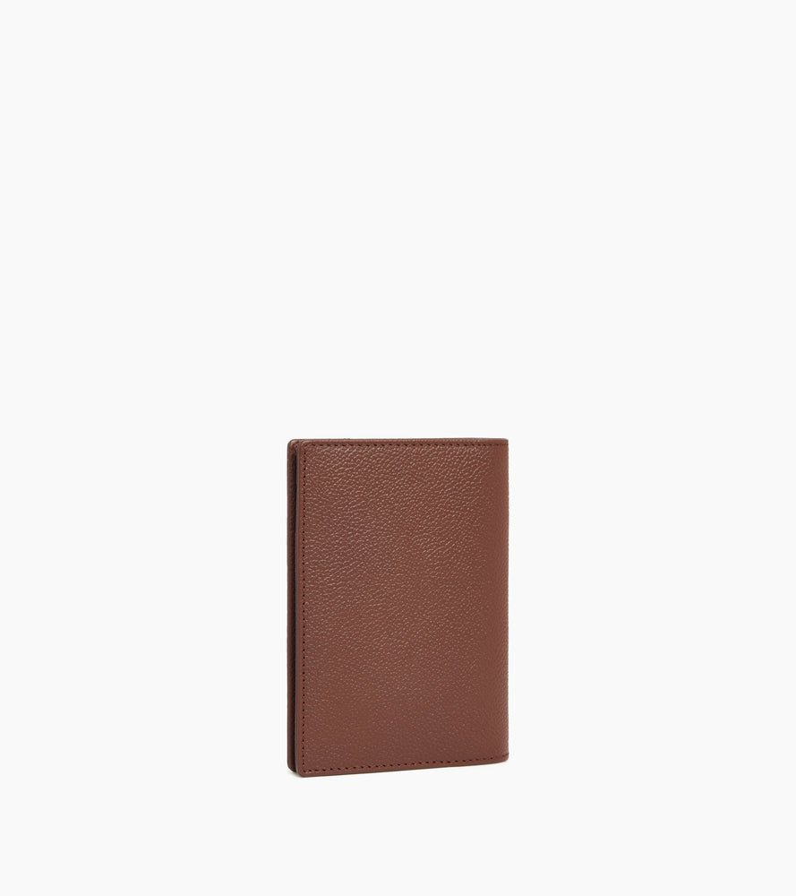 Passport holder in grained leather