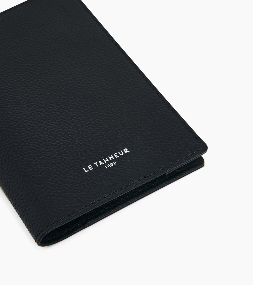 Passport holder in grained leather