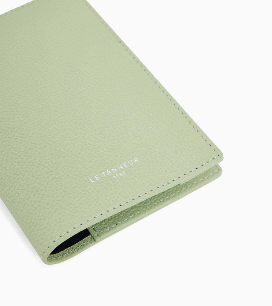 Porte passeport en cuir grainé