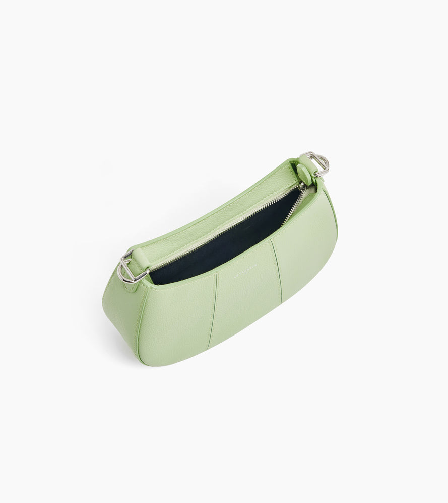 Bolso media luna pequeño Juliette de cuero granulado