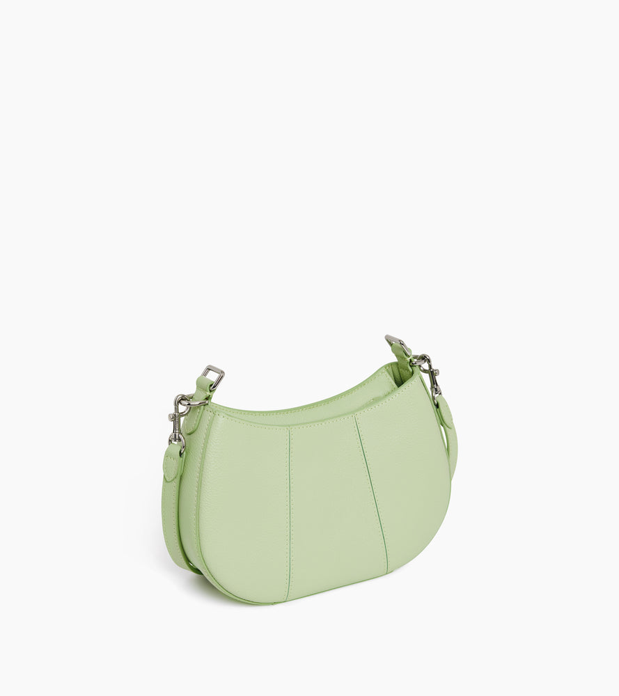 Bolso media luna pequeño Juliette de cuero granulado