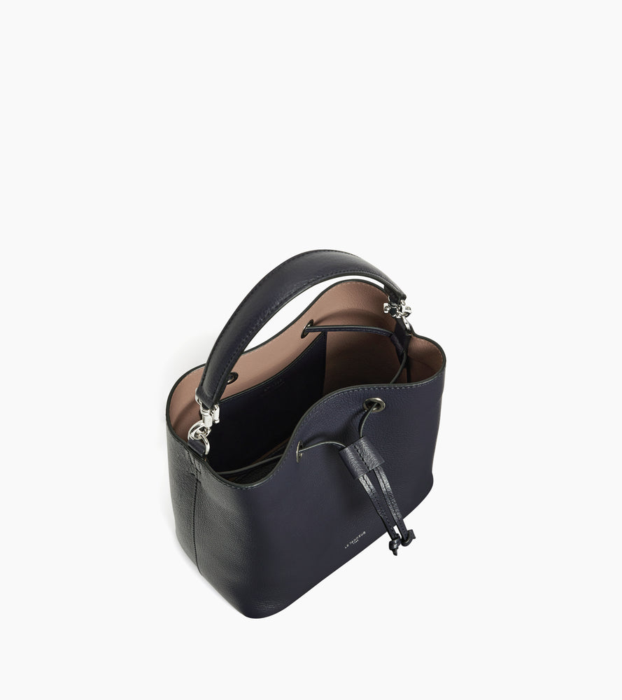 Bucket Bag Louise aus genarbtem Leder