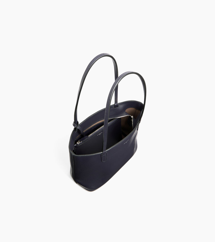 Kleine Tragetasche Louise aus genarbtem Leder