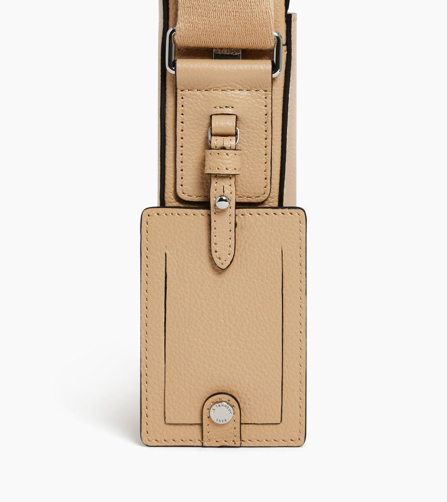 Pequeño bolso bandolera Emile con cremallera en cuero granulado