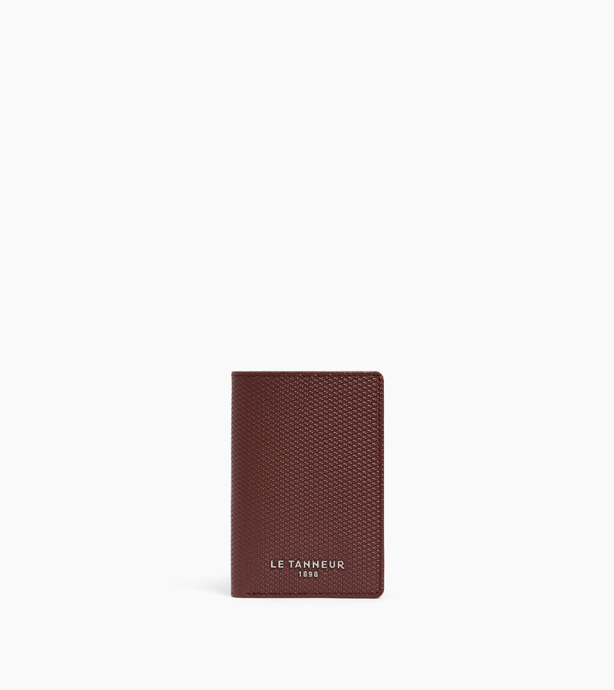 Porte cartes vertical Emile en cuir signature T
