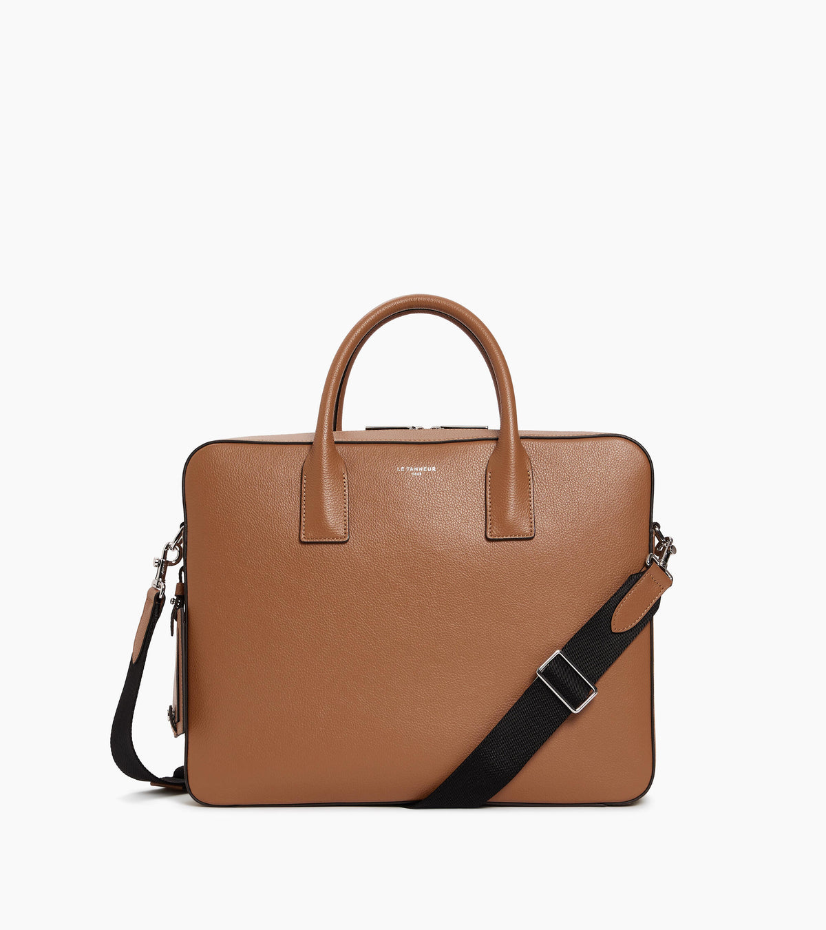 14"-Dokumententasche Emile aus genarbtem Leder