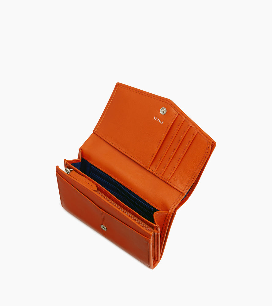 Portefeuille moyen modèle Charlotte en cuir lisse