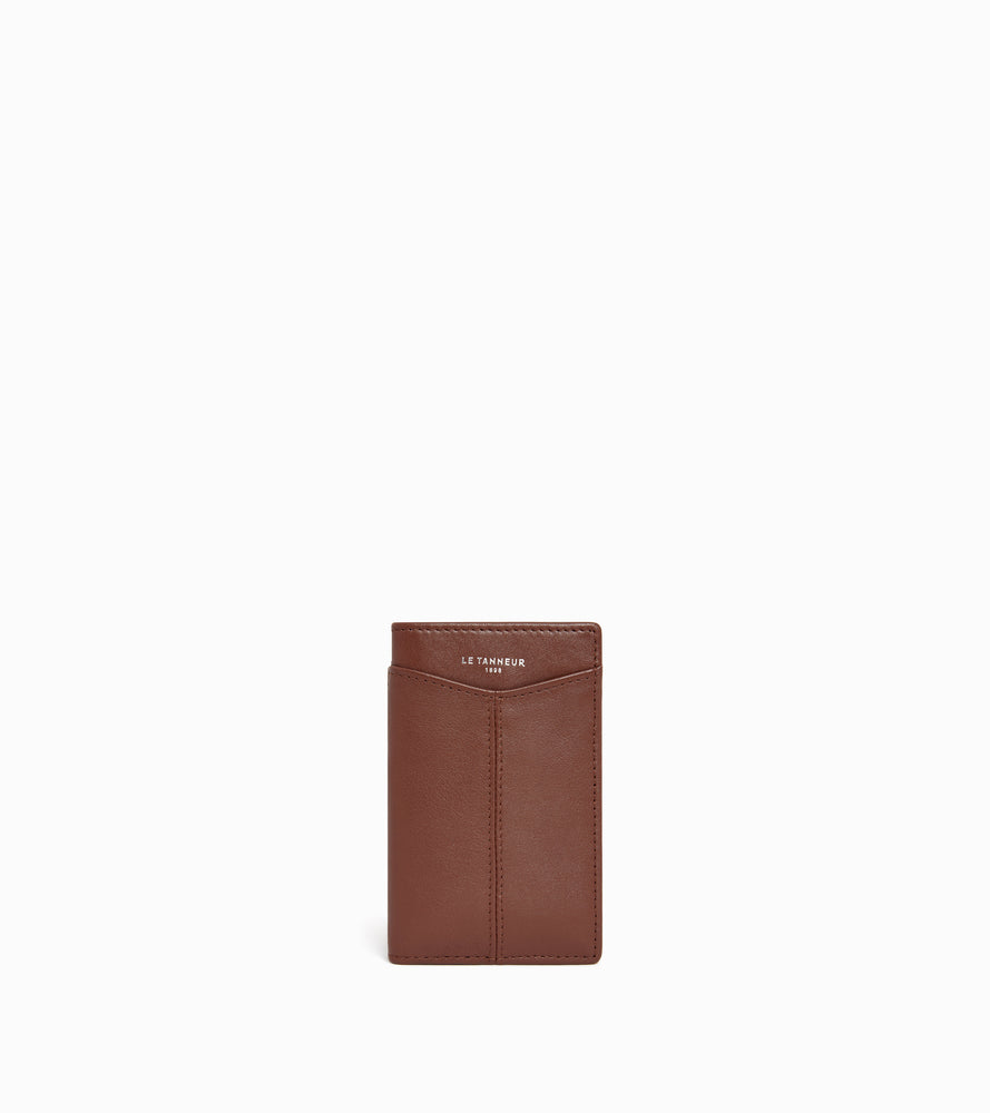 Porte cartes vertical Charlotte en cuir lisse