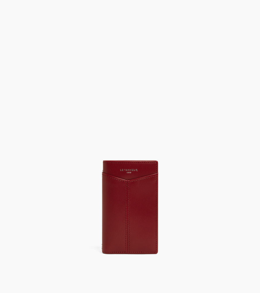 Kartenetui Charlotte im Hochformat aus Glattleder