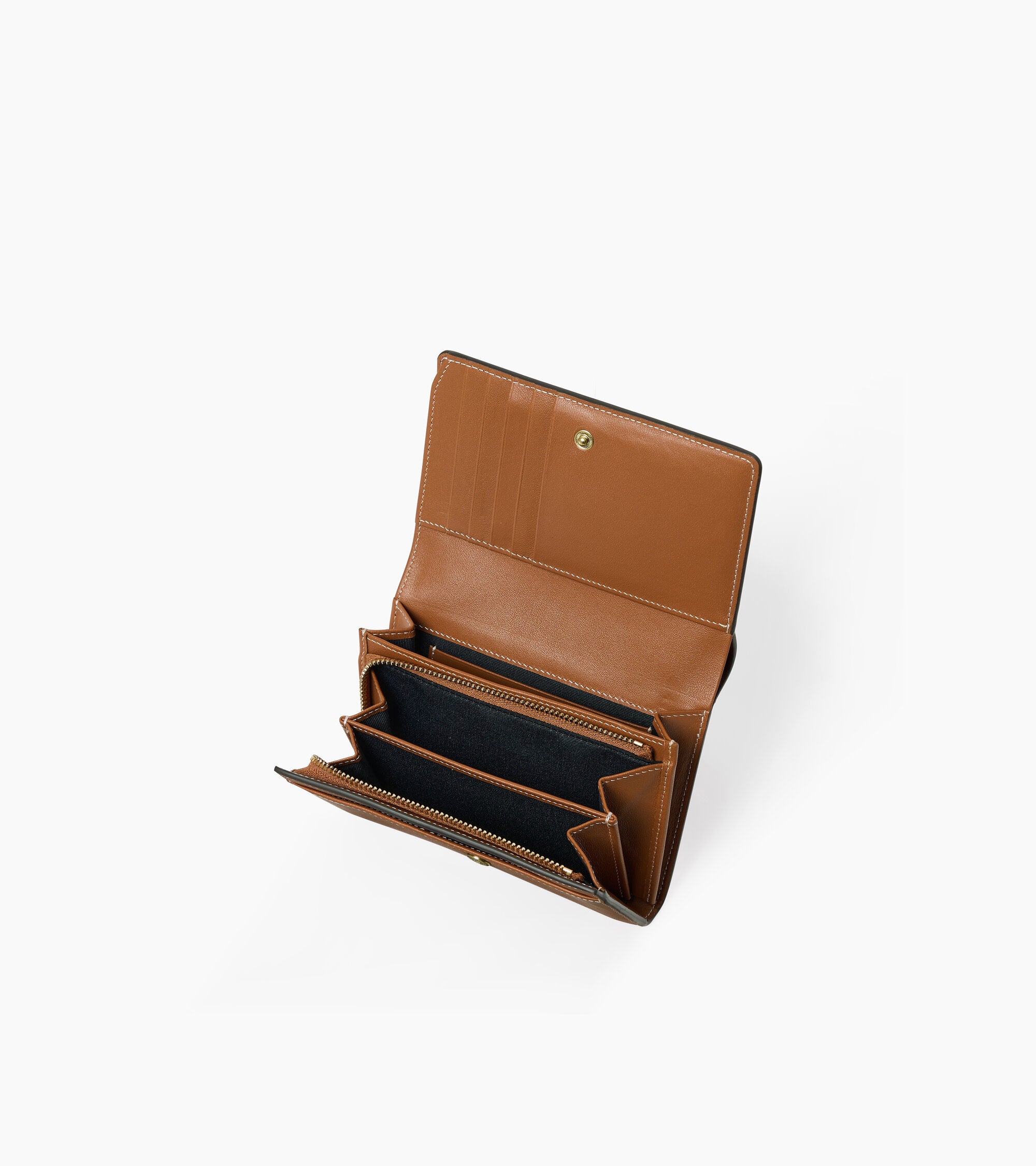 Mittelgroße Brieftasche mit Klappe Louison aus Glattleder