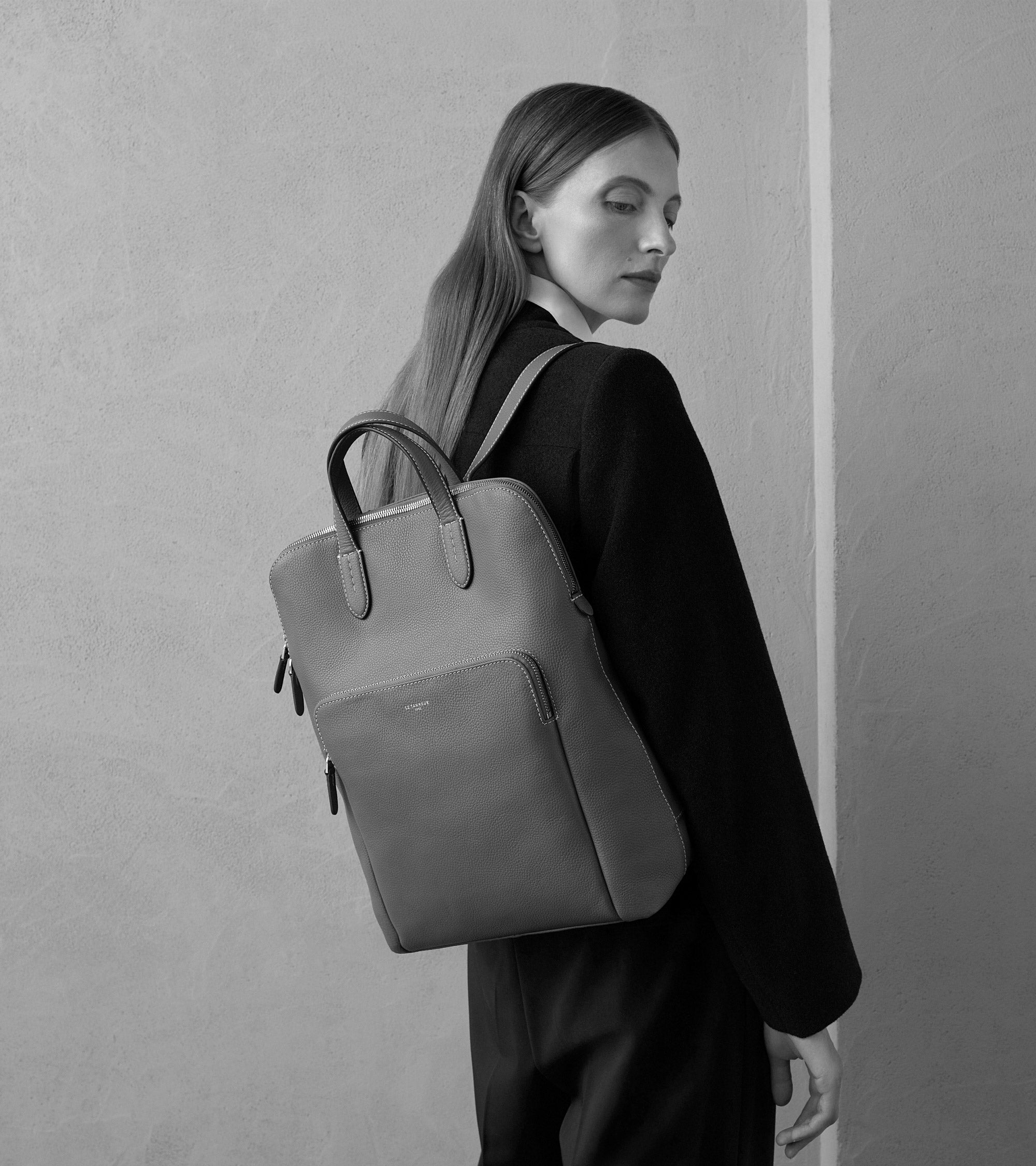 Business Rucksack Sophie aus genarbtem Leder